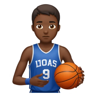the portrait of basketball player sticker