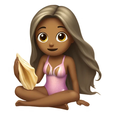 A girl at the beach crying  sticker