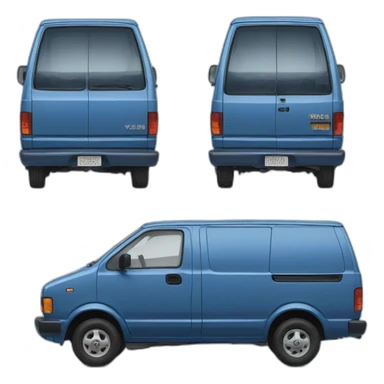 NISSAN BLUE 1986 VAN VAN STANZA sticker