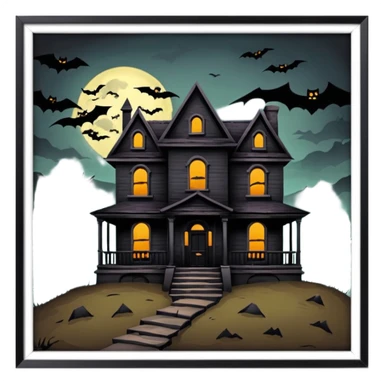 House on haunted hill sticker