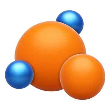 orange ball and blue ball on bottom 1 big capsule sticker