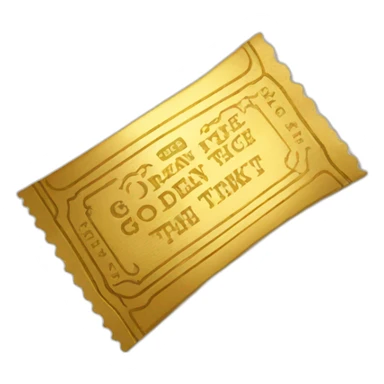 Golden ticket sticker