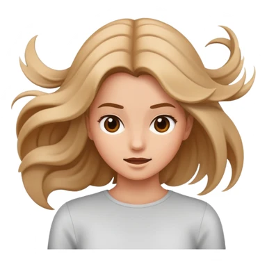 Girl flipping her hair sticker
