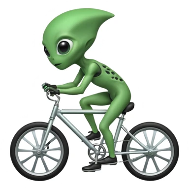 alien on bike sticker