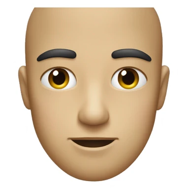 face with eyebrows drawn together, half-closed eyes and the mouth a flat line with upturned edges sticker