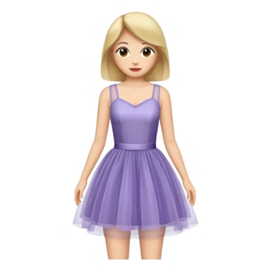 woman tulle dress wearing sticker