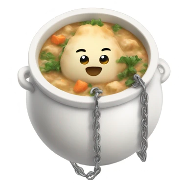 chowder with a chain sticker