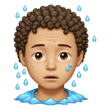handsome lightskin boy with curls and a good jawline crying sticker