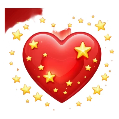 heart with shooting stars sticker