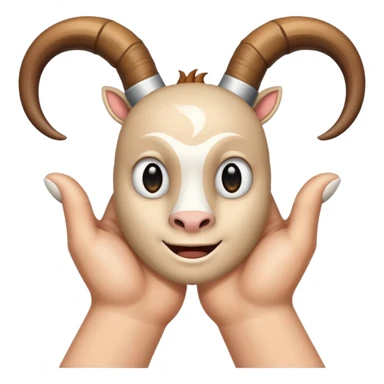 upside-down sign of the horns sticker