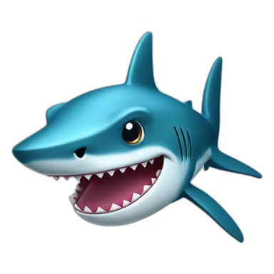 cartoon shark standing with a camouflage cap on its head sticker
