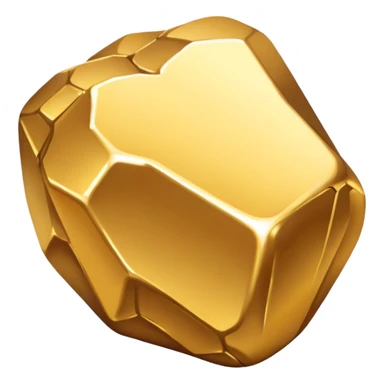 shiny gold metal nugget sticker