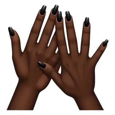 dark skin tone nail polish emoji sticker