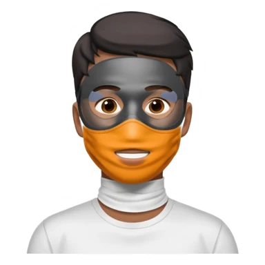  man, skincare charcoal face mask, white shirt sticker