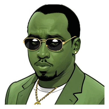 P Diddy with oil sticker