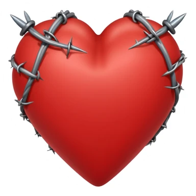 A heart with Barbwire sticker