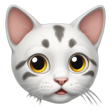 confused cat looking at side sticker