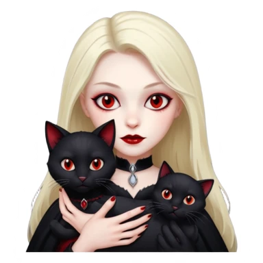 vampire holding a black cat sticker