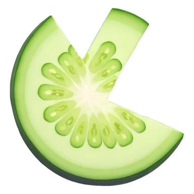 circular slice of cucumber sticker