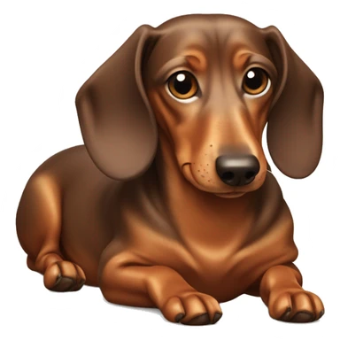 dachshund dog curled up sticker