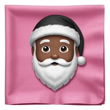 Can you make me a pink napkin with a black Santa on it  sticker