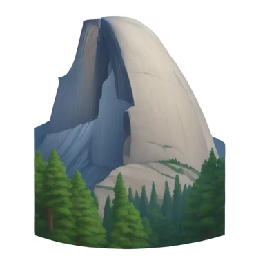 half dome in a chircle sticker