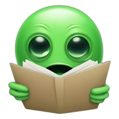 Alien Frustrated from spam inbox sticker