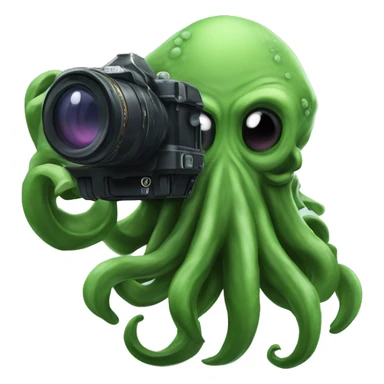 Cthulhu behind camera sticker