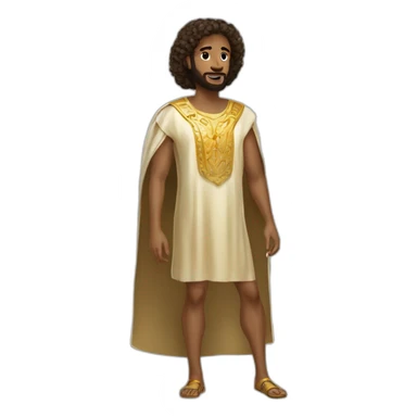just radiant high-fashion tunic of the Biblical times sticker