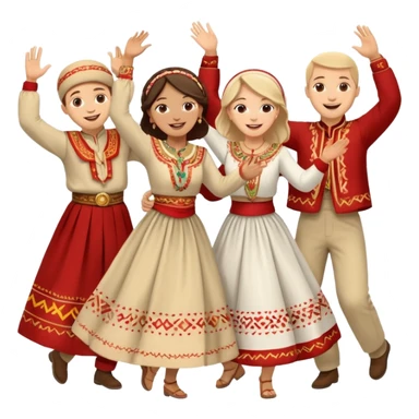 I want an emoji with people making a “horă” sticker