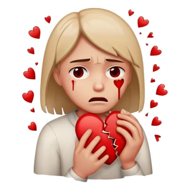 crying broken heart sticker