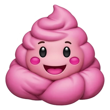 Pink poop emoji sticker