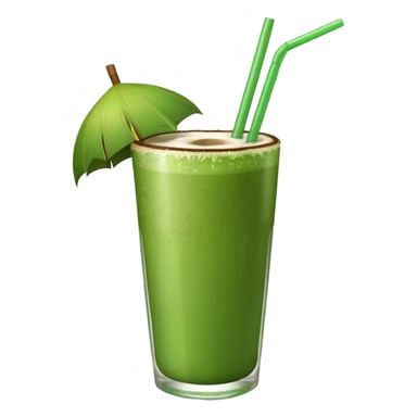 green coconut drink sticker