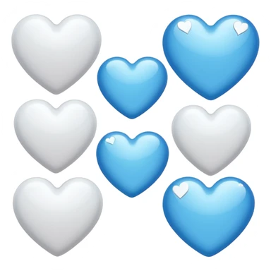 White hearts sticker