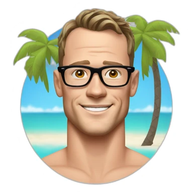 Jonathan Toews wearing glasses as beach bum sticker