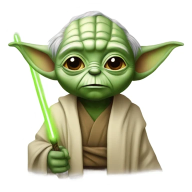 Yoda with fade sticker