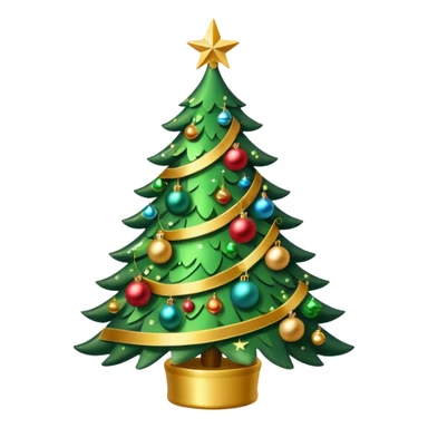 Create a sparkling Christmas tree emoji sticker