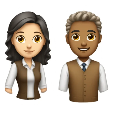 scholars male and female young sticker