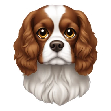 King Charles Cavalier all one color brown no white sticker