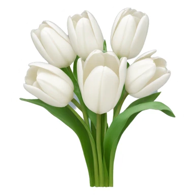 white tulip bouquet  sticker