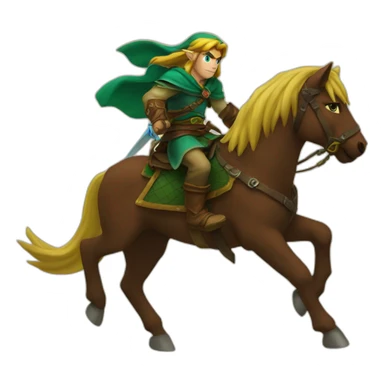 link riding ganon sticker