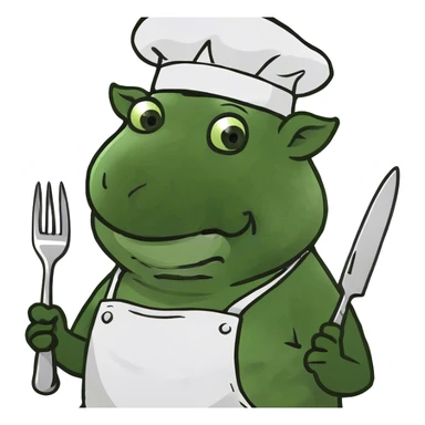 A pig eating bacon  sticker