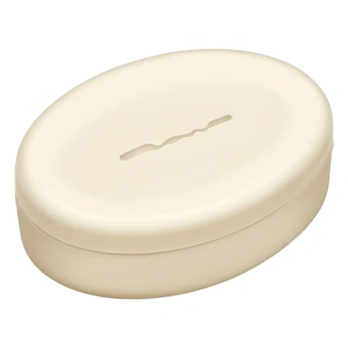 oval white soap sticker