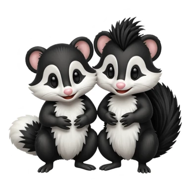Skunks in love sticker