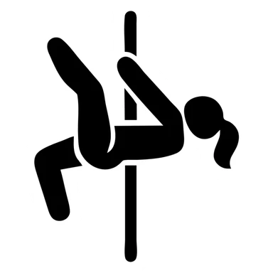 A girl doing pole dance sticker