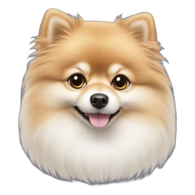 Pomeranian white sticker