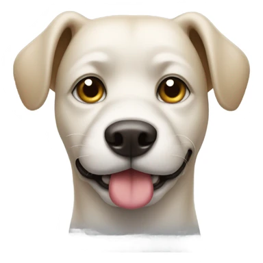 Dog with a mustache sticker