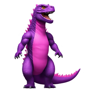 Godzilla dressed like a Barbie doll  sticker
