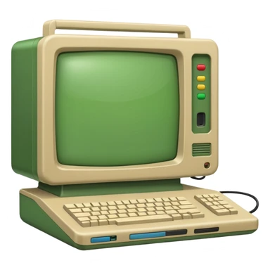 green 90s computer sticker