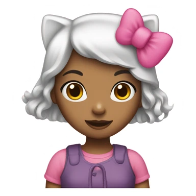 a girl w a hello kitty sticker